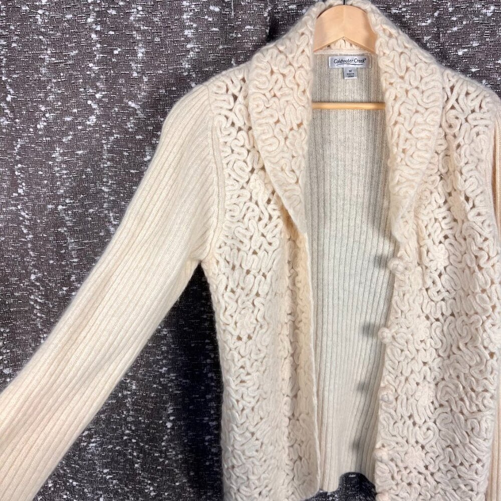 Coldwater Creek‎ Cardigan Wool Angora Blend Button Front - Picture 3 of 5